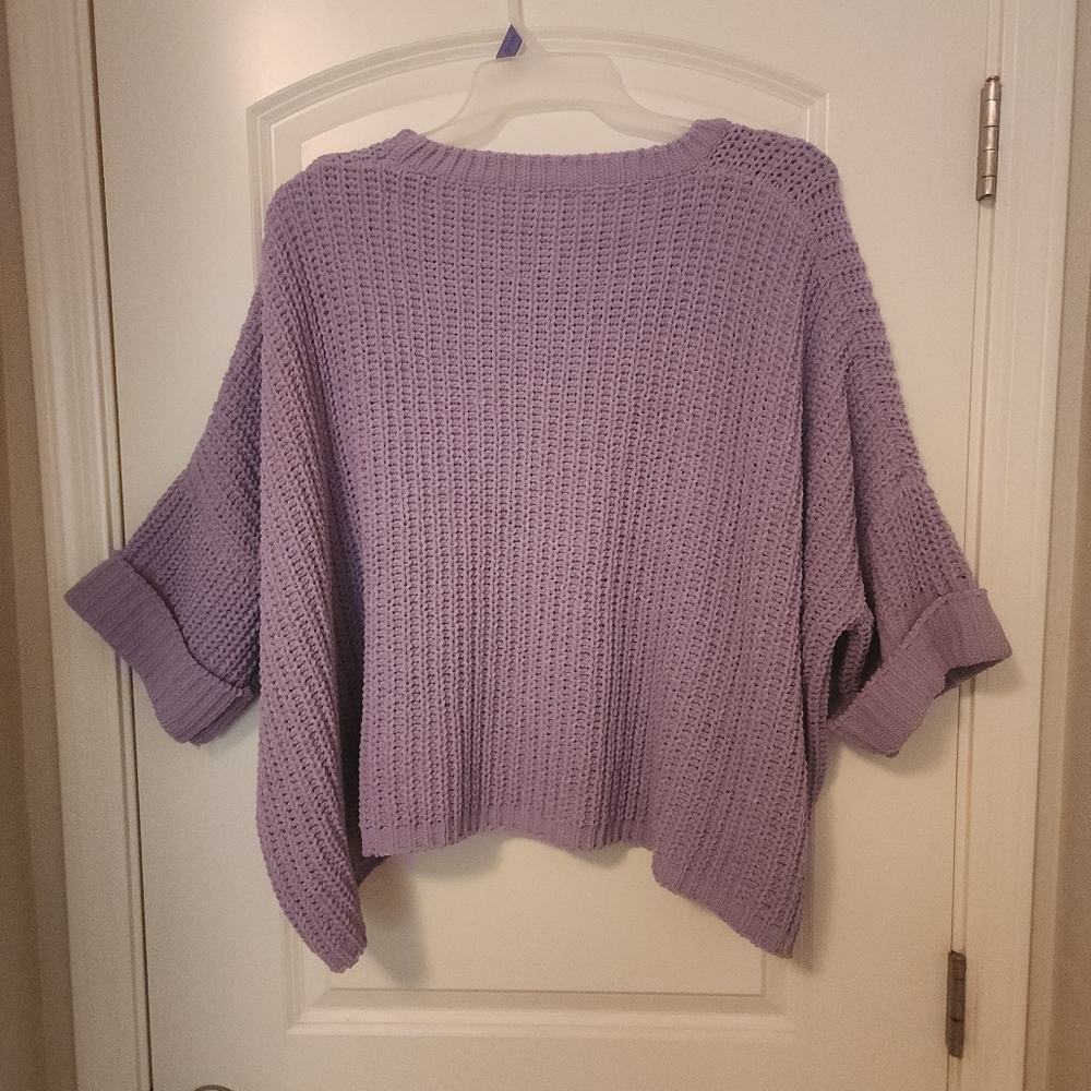 POL Oversized Chunky Knit Cropped Sweater - Picture 2 of 4